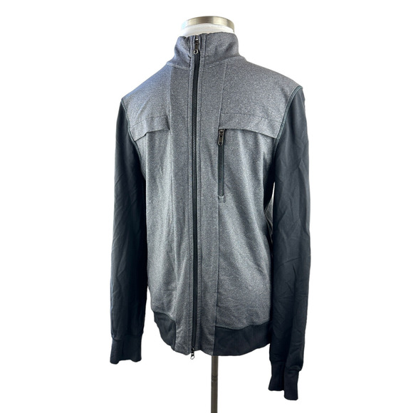 Lululemon Post Gravity Jacket Full Zip Heathered Black Gray Men's Size Large - Picture 5 of 16